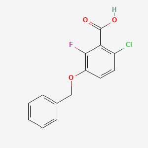 molecular formula C14H10ClFO3 B14781264 3-(Benzyloxy)-6-chloro-2-fluorobenzoic acid 