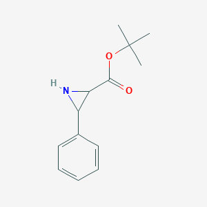 molecular formula C13H17NO2 B14781437 Tert-butyl (2S,3S)-3-phenylaziridine-2-carboxylate 