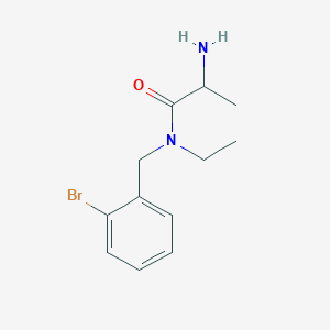 molecular formula C12H17BrN2O B14781445 2-amino-N-[(2-bromophenyl)methyl]-N-ethylpropanamide 