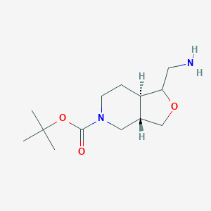 molecular formula C13H24N2O3 B14781553 tert-butyl (3aS,7aR)-1-(aminomethyl)-3,3a,4,6,7,7a-hexahydro-1H-furo[3,4-c]pyridine-5-carboxylate 