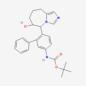 molecular formula C25H29N3O3 B14781604 t-Butyl(6-(6-hydroxy-6,7,8,9-tetrahydro-5h-imidazo[1,5-a]azepin-5-yl)-[1,1' biphenyl]-3-yl)carbamate 