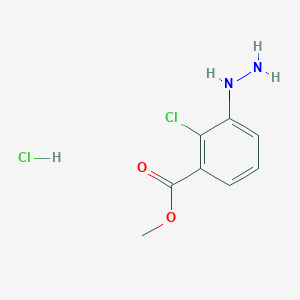 molecular formula C8H10Cl2N2O2 B14781632 Methyl 2-chloro-3-hydrazinylbenzoate hydrochloride 