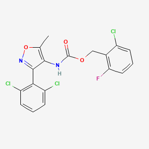 molecular formula C18H12Cl3FN2O3 B14781634 2-Chloro-6-fluorobenzyl (3-(2,6-dichlorophenyl)-5-methylisoxazol-4-yl)carbamate 
