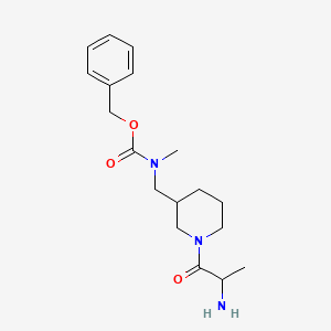 molecular formula C18H27N3O3 B14781639 Benzyl ((1-((S)-2-aminopropanoyl)piperidin-3-yl)methyl)(methyl)carbamate 