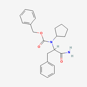 molecular formula C22H26N2O3 B14781676 benzyl N-(1-amino-1-oxo-3-phenylpropan-2-yl)-N-cyclopentylcarbamate 