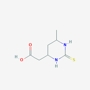 molecular formula C7H12N2O2S B14781679 2-((4S,6R)-6-Methyl-2-thioxohexahydropyrimidin-4-yl)acetic acid CAS No. 887405-63-2