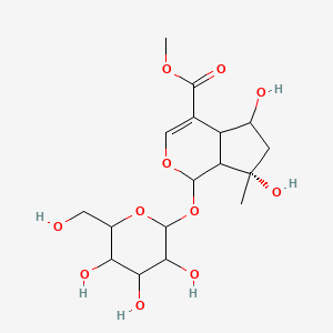molecular formula C17H26O11 B14781815 methyl (7S)-5,7-dihydroxy-7-methyl-1-[3,4,5-trihydroxy-6-(hydroxymethyl)oxan-2-yl]oxy-4a,5,6,7a-tetrahydro-1H-cyclopenta[c]pyran-4-carboxylate 