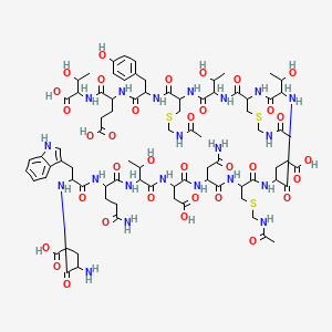 molecular formula C82H119N21O34S3 B14781866 H-DL-Glu-DL-Trp-DL-Gln-DL-xiThr-DL-Asp-DL-Asn-DL-Cys(Acm)-DL-Glu-DL-xiThr-DL-Cys(Acm)-DL-xiThr-DL-Cys(Acm)-DL-Tyr-DL-Glu-DL-xiThr-OH 