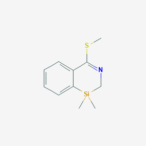 molecular formula C11H15NSSi B14781949 1,1-Dimethyl-4-(methylthio)-1,2-dihydrobenzo[d][1,3]azasiline 