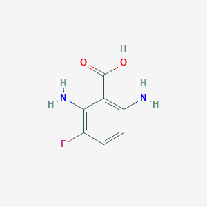 molecular formula C7H7FN2O2 B14782015 2,6-Diamino-3-fluorobenzoic acid 