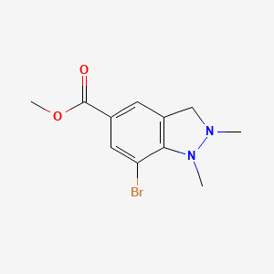 molecular formula C11H13BrN2O2 B14782056 methyl 7-bromo-1,2-dimethyl-1H-1,3-benzodiazole-5-carboxylate 