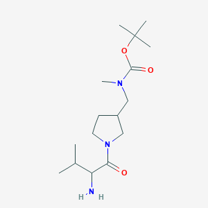 molecular formula C16H31N3O3 B14782075 tert-butyl N-[[1-(2-amino-3-methylbutanoyl)pyrrolidin-3-yl]methyl]-N-methylcarbamate 