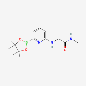 molecular formula C14H22BN3O3 B14782129 N-methyl-2-[[6-(4,4,5,5-tetramethyl-1,3,2-dioxaborolan-2-yl)pyridin-2-yl]amino]acetamide 