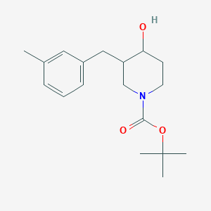 molecular formula C18H27NO3 B14782135 cis-tert-Butyl 4-hydroxy-3-(3-methylbenzyl)piperidine-1-carboxylate 