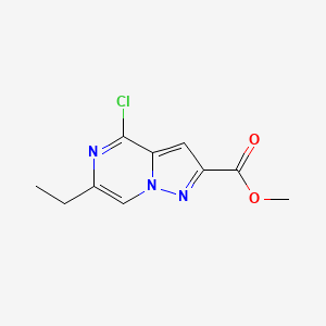molecular formula C10H10ClN3O2 B1478215 Methyl 4-chloro-6-ethylpyrazolo[1,5-a]pyrazine-2-carboxylate CAS No. 2090613-42-4