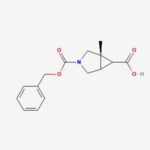 molecular formula C15H17NO4 B14782234 rel-(1S,5S,6S)-3-benzyloxycarbonyl-1-methyl-3-azabicyclo[3.1.0]hexane-6-carboxylic acid 