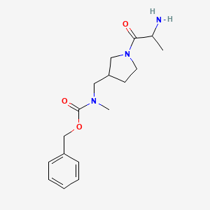 molecular formula C17H25N3O3 B14782243 benzyl N-[[1-(2-aminopropanoyl)pyrrolidin-3-yl]methyl]-N-methylcarbamate 