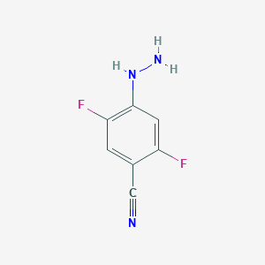 molecular formula C7H5F2N3 B147823 2,5-Difluoro-4-hydrazinylbenzonitrile CAS No. 129946-63-0