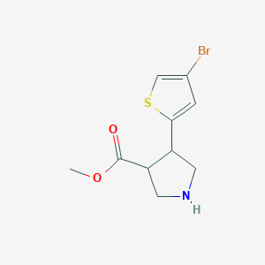 molecular formula C10H12BrNO2S B1478232 Methyl 4-(4-bromothiophen-2-yl)pyrrolidine-3-carboxylate CAS No. 2098122-00-8