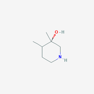 molecular formula C7H15NO B14782330 cis-3,4-Dimethylpiperidin-3-ol 