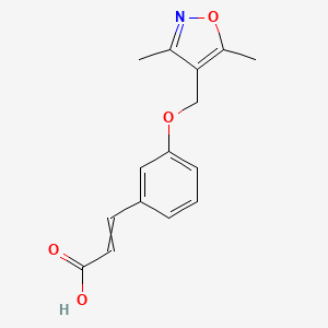 molecular formula C15H15NO4 B14782367 3-[3-[(3,5-Dimethyl-1,2-oxazol-4-yl)methoxy]phenyl]prop-2-enoic acid 