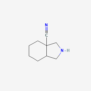 molecular formula C9H14N2 B1478238 octahydro-3aH-isoindole-3a-carbonitrile CAS No. 1443148-04-6