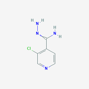 molecular formula C6H7ClN4 B14782431 N-amino-3-chloropyridine-4-carboximidamide 