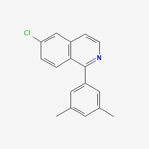 molecular formula C17H14ClN B14782494 Isoquinoline, 6-chloro-1-(3,5-dimethylphenyl)- 