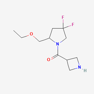 molecular formula C11H18F2N2O2 B1478255 Azetidin-3-yl(2-(ethoxymethyl)-4,4-difluoropyrrolidin-1-yl)methanone CAS No. 2098115-18-3