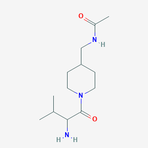 molecular formula C13H25N3O2 B14782665 N-[[1-(2-amino-3-methylbutanoyl)piperidin-4-yl]methyl]acetamide 