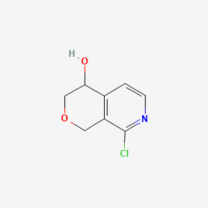 molecular formula C8H8ClNO2 B14782677 8-Chloro-3,4-dihydro-1H-pyrano[3,4-c]pyridin-4-ol 