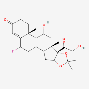 molecular formula C24H33FO6 B14782680 Fludroxycortide;Flurandrenolone 