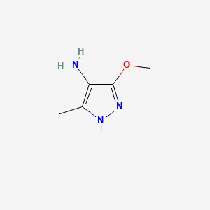 molecular formula C6H11N3O B14782712 3-methoxy-1,5-dimethyl-1H-pyrazol-4-amine 