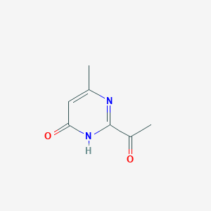 molecular formula C7H8N2O2 B14782736 2-acetyl-6-methylpyrimidin-4(3H)-one 
