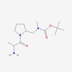 molecular formula C14H27N3O3 B14782809 tert-Butyl (((S)-1-((S)-2-aminopropanoyl)pyrrolidin-2-yl)methyl)(methyl)carbamate 