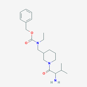 molecular formula C21H33N3O3 B14782817 benzyl N-[[1-(2-amino-3-methylbutanoyl)piperidin-3-yl]methyl]-N-ethylcarbamate 