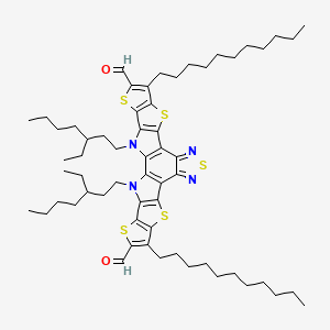 molecular formula C60H86N4O2S5 B14782835 3,27-Bis(3-ethylheptyl)-8,22-di(undecyl)-6,10,15,20,24-pentathia-3,14,16,27-tetrazaoctacyclo[16.9.0.02,12.04,11.05,9.013,17.019,26.021,25]heptacosa-1(18),2(12),4(11),5(9),7,13,16,19(26),21(25),22-decaene-7,23-dicarbaldehyde 