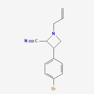 molecular formula C13H13BrN2 B14782860 3-(4-Bromophenyl)-1-prop-2-enylazetidine-2-carbonitrile 