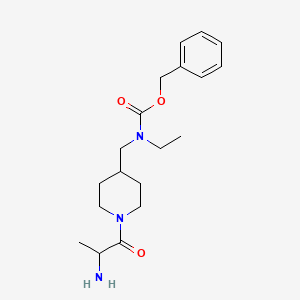 molecular formula C19H29N3O3 B14782926 benzyl N-[[1-(2-aminopropanoyl)piperidin-4-yl]methyl]-N-ethylcarbamate 