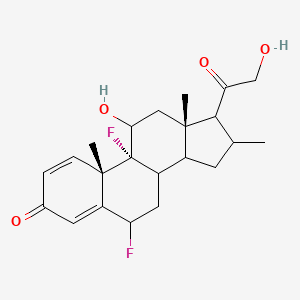 molecular formula C22H28F2O4 B14782936 (9R,10S,13S)-6,9-difluoro-11-hydroxy-17-(2-hydroxyacetyl)-10,13,16-trimethyl-7,8,11,12,14,15,16,17-octahydro-6H-cyclopenta[a]phenanthren-3-one 