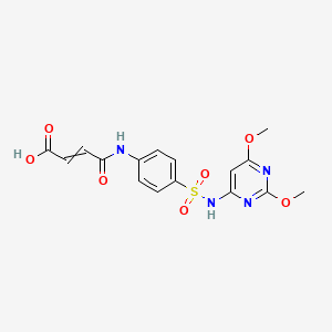 molecular formula C16H16N4O7S B14782941 4-[4-[(2,6-Dimethoxypyrimidin-4-yl)sulfamoyl]anilino]-4-oxobut-2-enoic acid 
