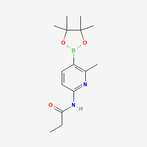 molecular formula C15H23BN2O3 B14782951 N-(6-Methyl-5-(4,4,5,5-tetraMethyl-1,3,2-dioxaborolan-2-yl)pyridin-2-yl)propionaMide 