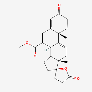 molecular formula C24H30O5 B14782986 methyl (10S,13S,17R)-10,13-dimethyl-3,5'-dioxospiro[2,6,7,8,12,14,15,16-octahydro-1H-cyclopenta[a]phenanthrene-17,2'-oxolane]-7-carboxylate 