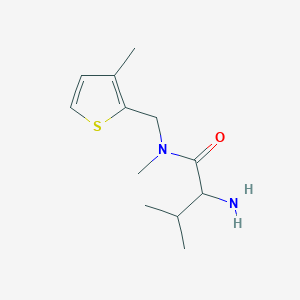 molecular formula C12H20N2OS B14782990 2-amino-N,3-dimethyl-N-[(3-methylthiophen-2-yl)methyl]butanamide 