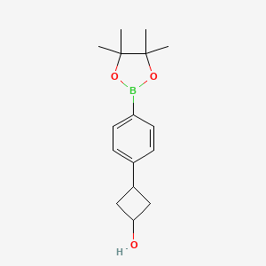 molecular formula C16H23BO3 B14783027 Cis-3-[4-(4,4,5,5-tetramethyl-1,3,2-dioxaborolan-2-yl)phenyl]cyclobutanol 