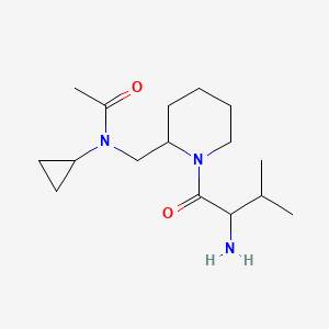 molecular formula C16H29N3O2 B14783033 N-[[1-(2-amino-3-methylbutanoyl)piperidin-2-yl]methyl]-N-cyclopropylacetamide 