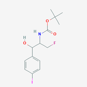 molecular formula C14H19FINO3 B14783095 Tert-butyl ((1R,2S)-3-fluoro-1-hydroxy-1-(4-iodophenyl)propan-2-YL)carbamate 