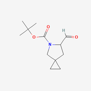 molecular formula C12H19NO3 B14783190 Tert-butyl 6-formyl-5-azaspiro[2.4]heptane-5-carboxylate 
