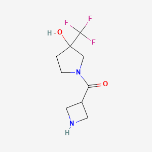 molecular formula C9H13F3N2O2 B1478324 Azetidin-3-yl(3-hydroxy-3-(trifluoromethyl)pyrrolidin-1-yl)methanone CAS No. 1838897-63-4