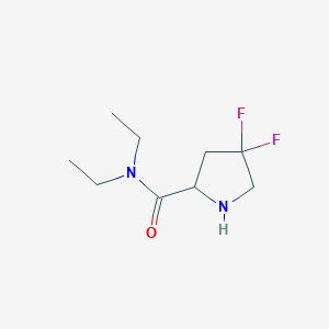 molecular formula C9H16F2N2O B1478325 N,N-diethyl-4,4-difluoropyrrolidine-2-carboxamide CAS No. 1869398-47-9